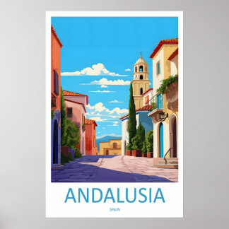 Poster Cartaz de Viagem Antigo da Andaluzia Parque Nacion