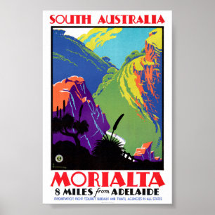Poster Cartaz de Viagem Antigo da Austrália Meridional Mo