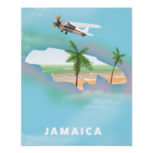 Póster Cartaz de viagem antigo da Jamaica (Frente)