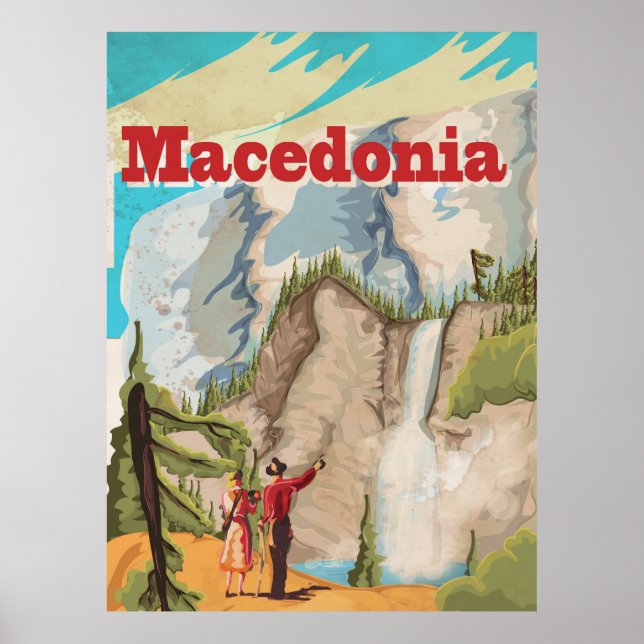 Poster Cartaz de Viagem Antigo da Macedônia (Frente)
