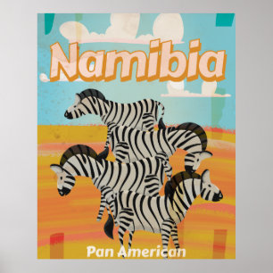Poster Cartaz de Viagem Antigo da Namíbia