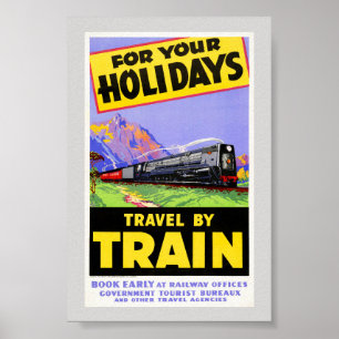 Poster Cartaz de Viagem Antigo da Nova Zelândia Restaurad