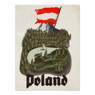 Póster Cartaz de Viagem Antigo da Polônia