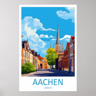 Poster Cartaz de Viagem Antigo de Aachen Parque Nacional