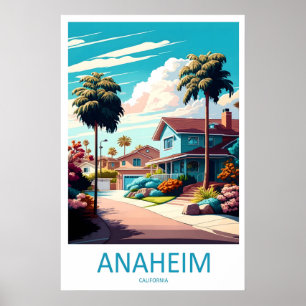 Poster Cartaz de Viagem Antigo de Anaheim Parque Nacional