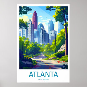 Poster Cartaz de Viagem Antigo de Atlanta Parque Nacional