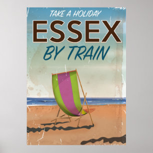 Póster Cartaz de viagem antigo de Essex, Reino Unido