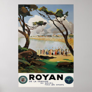 Poster Cartaz de Viagem Antigo de Royan, Costa Francesa