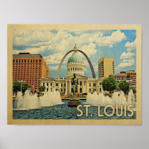 Póster Cartaz de Viagem Antigo de Saint Louis