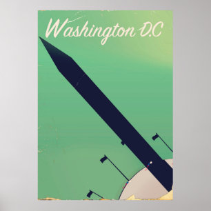 Poster Cartaz de viagem antigo de Washington D.C