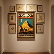 Cartaz de Viagem Antigo do Cairo – Pirâmides do Eg