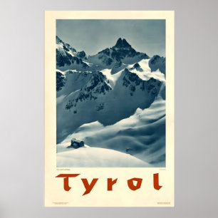 Poster Cartaz de Viagem Antigo do Tirol Áustria - Impress