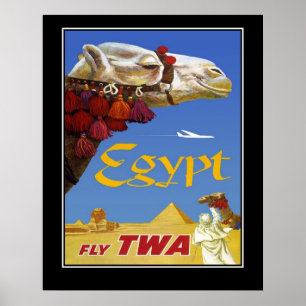 Póster Cartaz de Viagem Antigo Egito Tamanho Grande
