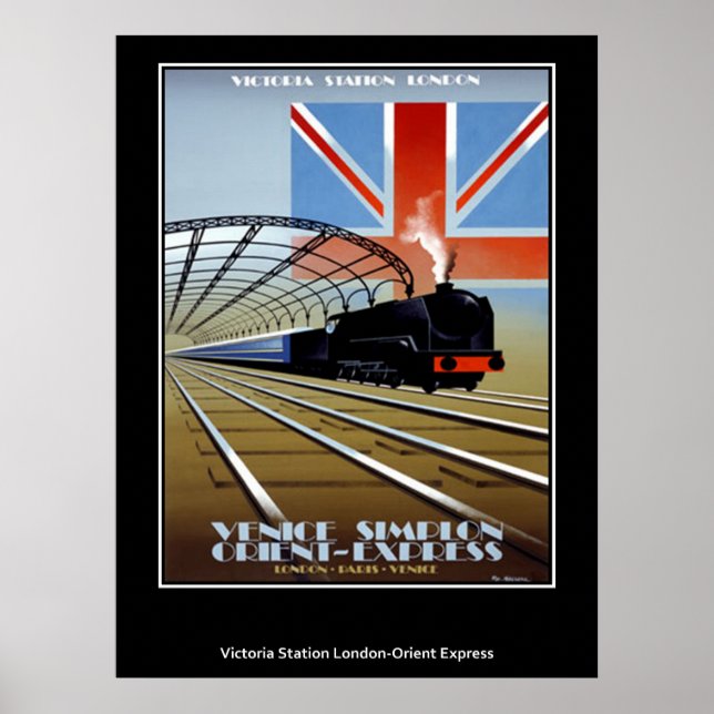 Poster Cartaz de Viagem Antigo Expresso do Oriente (Frente)