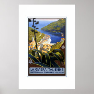 Poster Cartaz de Viagem Antigo La Rivera Italienne