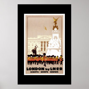 Póster Cartaz de Viagem Antigo Londres