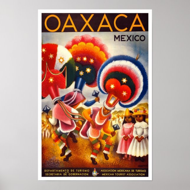 Poster Cartaz de Viagem Antigo México (Frente)