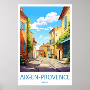 Poster Cartaz de Viagem Antigo Nacional Aix En Provence E