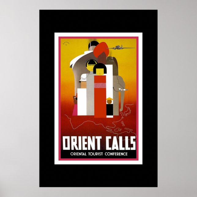 Póster Cartaz de Viagem Antigo Oriente (Frente)