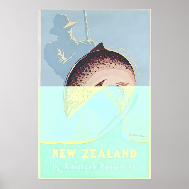 Poster Cartaz de Viagem Antigo Paraíso dos Pescadores da  (Frente)