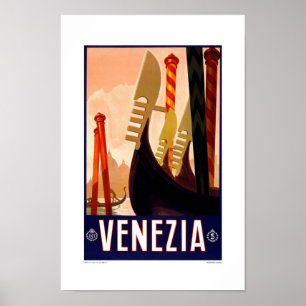 Póster Cartaz de Viagem Antigo Veneza 2