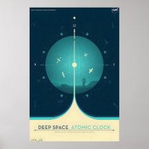 Cartaz de Viagem ao Estilo Retro da NASA - Átomo d