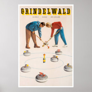 Poster Cartaz de Viagem Arte Grindelwald Suíça Suíça