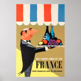 Poster Cartaz de Viagem Arte Restaurante Francês França I