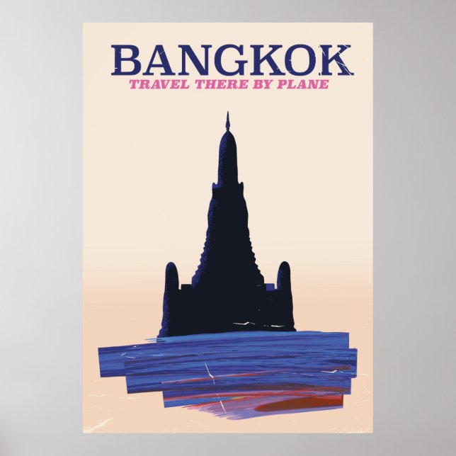 Poster Cartaz de viagem Bangkok Wat Poh (Frente)