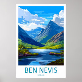 Poster Cartaz de Viagem Ben Nevis Escócia 1