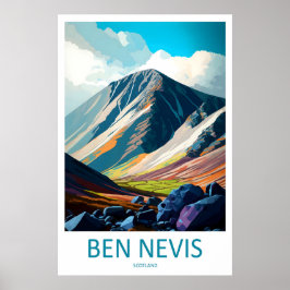 Poster Cartaz de Viagem Ben Nevis Escócia 2