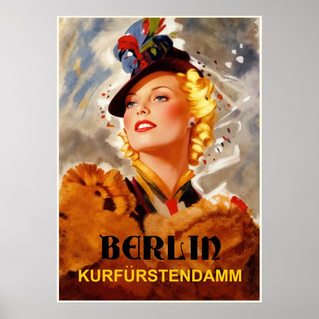 Poster Cartaz de Viagem Berlim Kurfürstendamm (Frente)