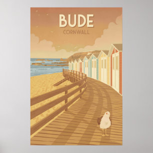 Poster Cartaz de Viagem Bude Cornwall