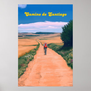 Poster Cartaz de Viagem Camino De Santiago Espanha