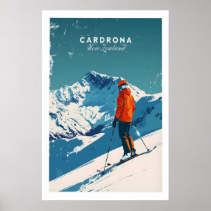 Poster Cartaz de Viagem Cardrona - Nova Zelândia 1