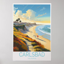Cartaz de Viagem Carlsbad Califórnia, Carlsbad Cal