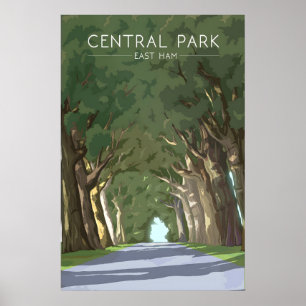 Poster Cartaz de Viagem Central Park East Ham