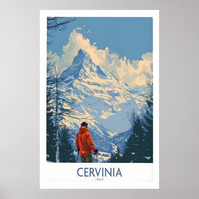 Poster Cartaz de Viagem Cervinia - Itália 1 (Frente)