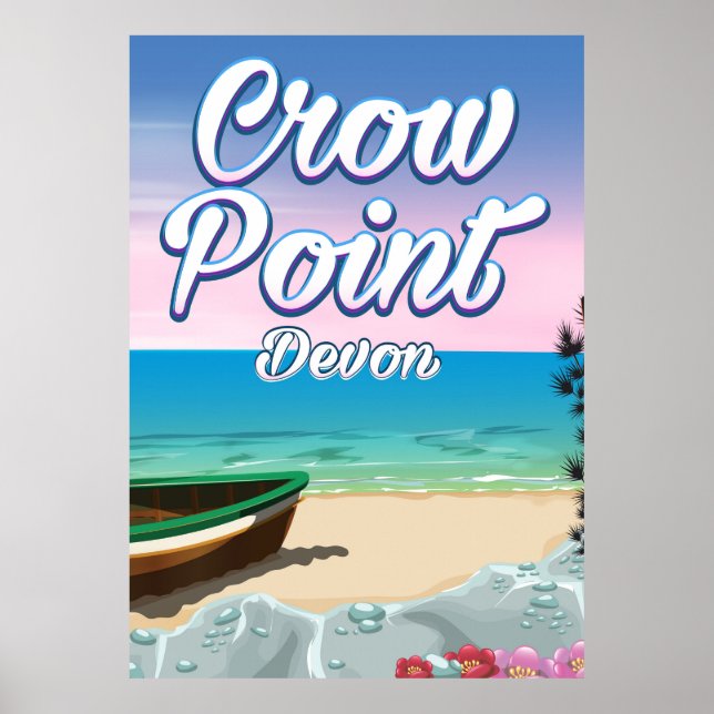 Poster Cartaz de viagem Crow Point, Devon (Frente)