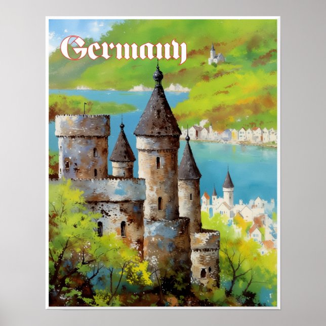 Poster Cartaz de Viagem da Alemanha  (Frente)