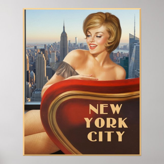 Poster Cartaz de Viagem da Cidade de Nova York  (Frente)