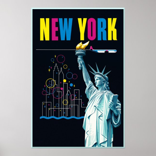 Poster Cartaz de viagem da cidade de Nova York (Frente)