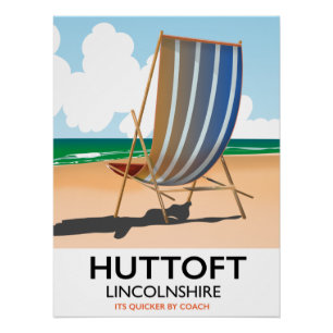 Póster Cartaz de viagem da costa de Huttoft.