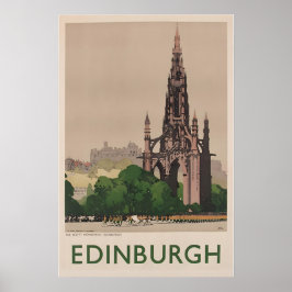 Poster Cartaz de Viagem da Escócia Arte de Edimburgo Prin