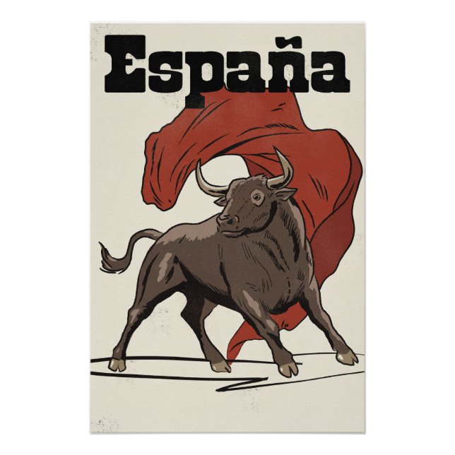 Póster Cartaz de viagem da Espanha (Frente)