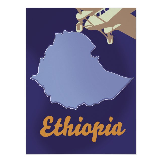 Póster Cartaz de viagem da Etiópia (Frente)