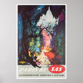 Poster Cartaz de Viagem da França Pintura de Paris Arte F