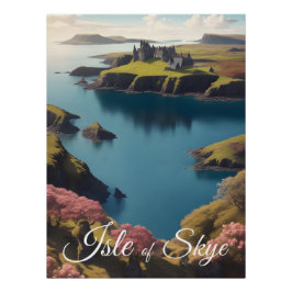 Póster Cartaz de Viagem da Ilha de Skye Escócia