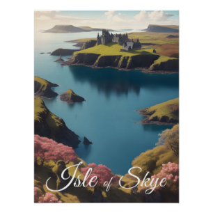 Póster Cartaz de Viagem da Ilha de Skye Escócia