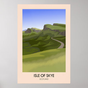 Poster Cartaz de Viagem da Ilha de Skye Escócia